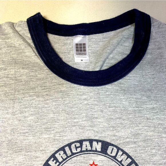 Vintage TShirt Anheuser Busch Beer Medium Short Sleeve Top Gray Born Brewed Here - Picture 4 of 5